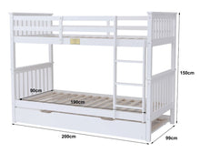 Load image into Gallery viewer, Lana Trundle Trio Bunk Bed<br>£16 Per Week For 52 Weeks