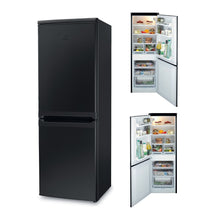Load image into Gallery viewer, Indesit 208L Freestanding 60/40 Fridge Freezer-Black<br>£14 Per Week For 52 Weeks