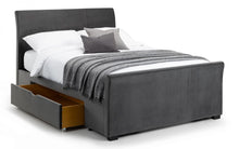 Load image into Gallery viewer, Vienna Dark Grey Velvet Double Bed<br>£15 Per Week For 52 Weeks