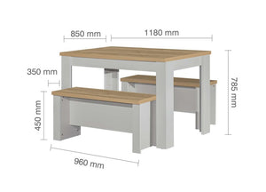 Geo Dining Bench Set<br>£10 Per Week For 52 Weeks