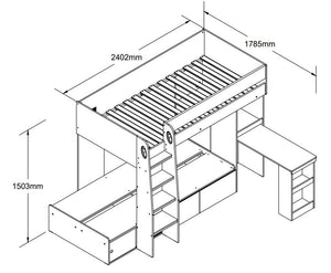 Solar Bunk Beds<br>£18.50 Per Week For 52 Weeks