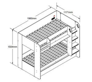 Shuttle Trio Bunk Bed<br>£19 Per Week For 52 Weeks