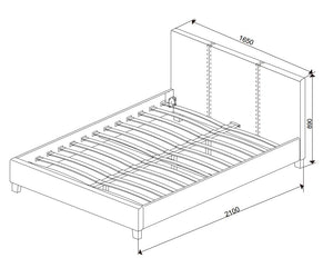 Saturn Fabric King Size Bed<br>£10 Per Week For 52 Weeks