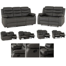 Load image into Gallery viewer, Lima Reclining Sofa Suite (3 + 2 Seater)&lt;br&gt;£27.50 Per Week For 52 Weeks
