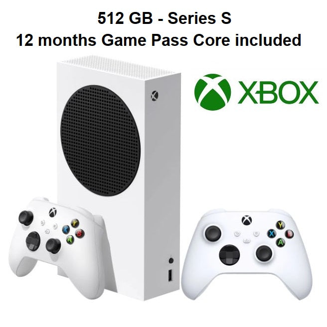 Xbox Series S - 512 GB with 2 Controllers & 1 Year Xbox Game Pass Core<br>£12.50 Per Week For 52 Weeks