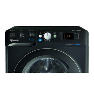 Indesit 8kg Wash 6kg Dry 1400rpm Washer Dryer-Black<br>£17 Per Week For 52 Weeks