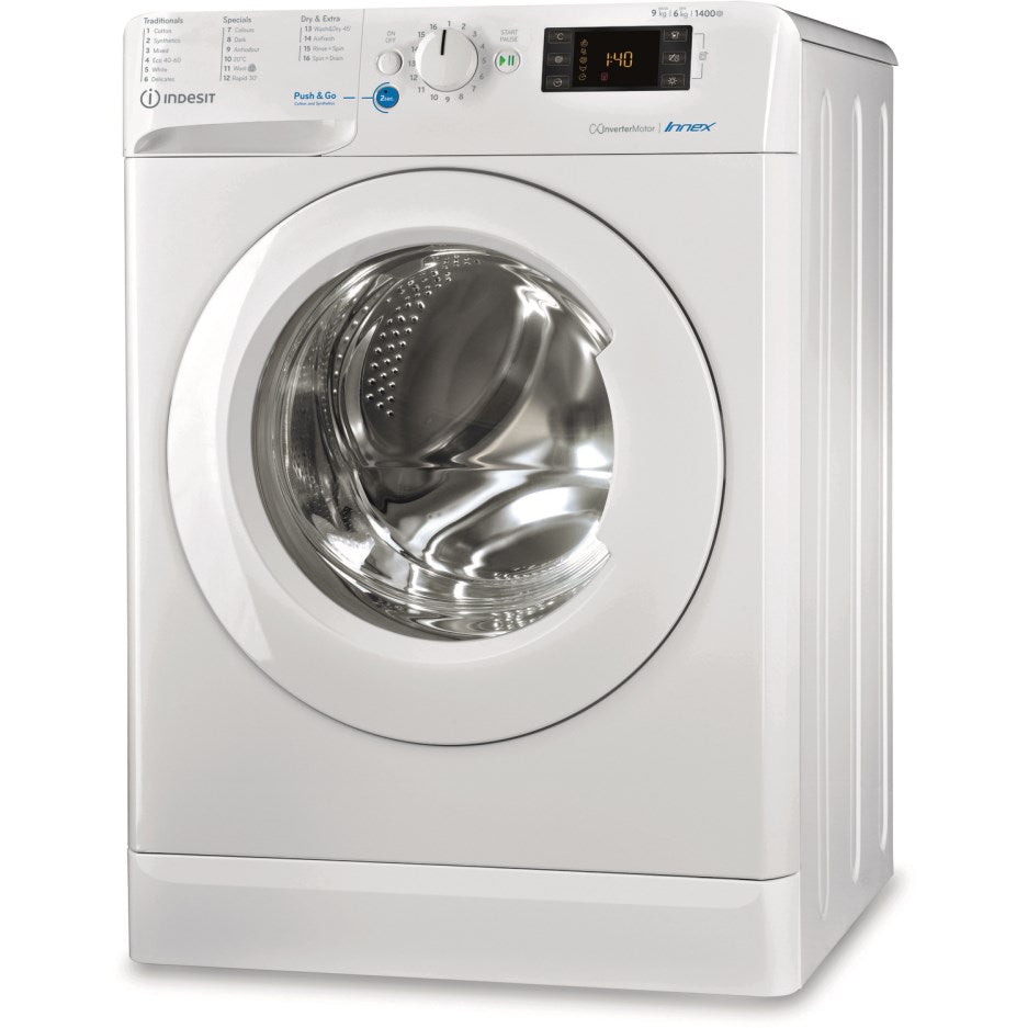 Indesit 8kg Wash 6kg Dry 1400rpm Washer Dryer-White<br>£16 Per Week For 52 Weeks