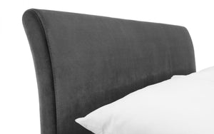 Vienna Dark Grey Velvet King Size Bed<br>£16 Per Week For 52 Weeks