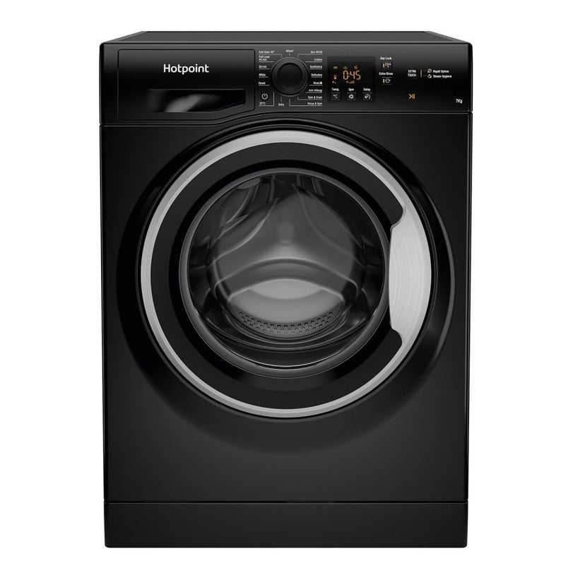 Hotpoint 7kg 1400rpm Freestanding Washing Machine-Black<br>£14 Per Week For 52 Weeks